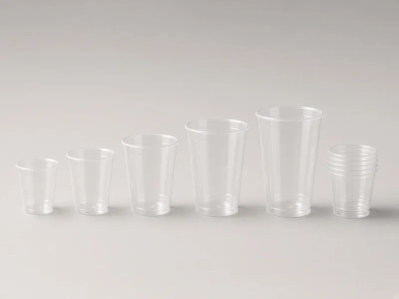 Gelas plastik cup bening dalam berbagai ukuran oz