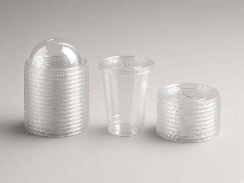 Tutup gelas plastik cup model kubah dan datar