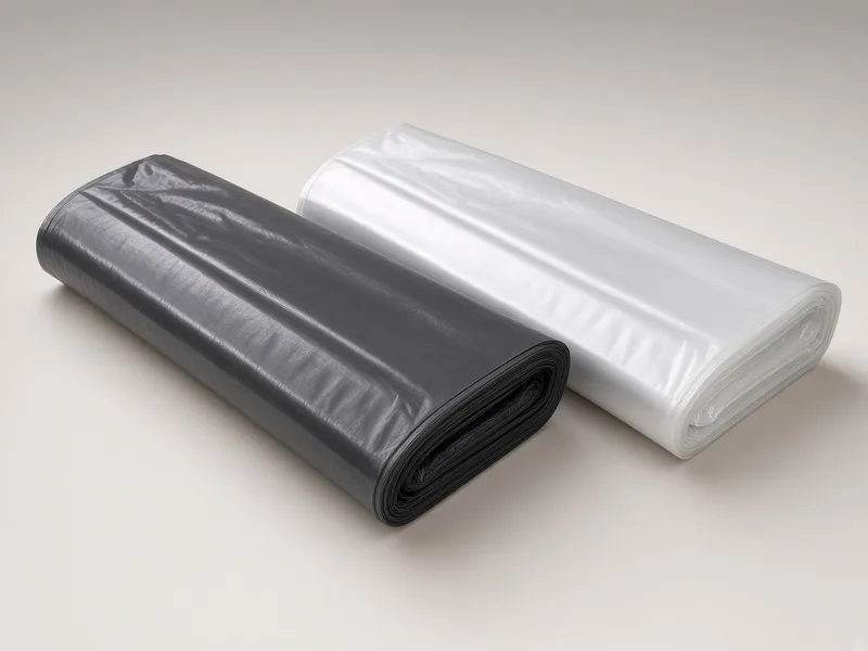 Black and clear PE cast plastic sheeting rolls