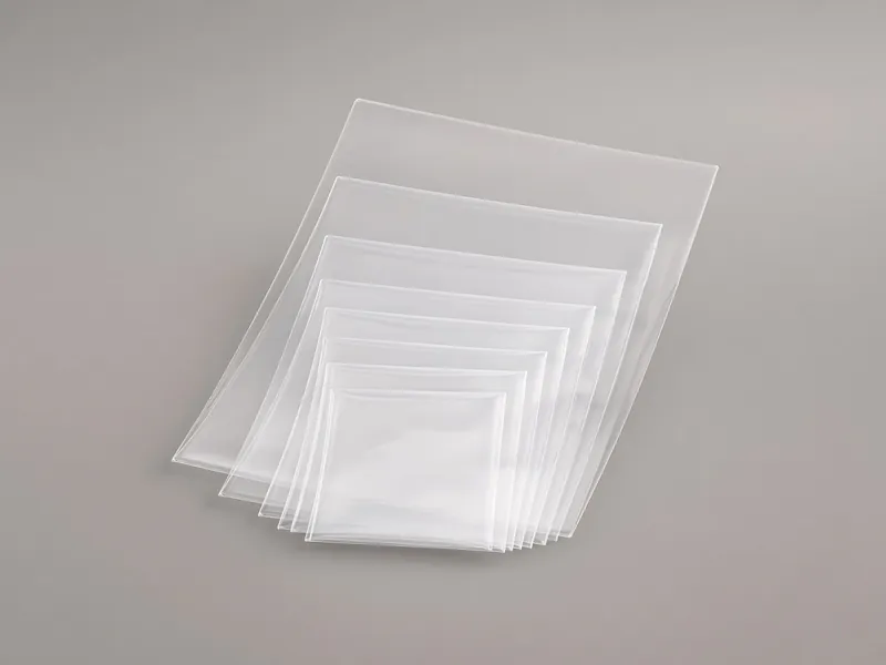 Kantong plastik PP (polypropylene) bening dalam berbagai ukuran